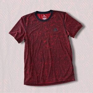 Adidas Men's Patterned Red Tee